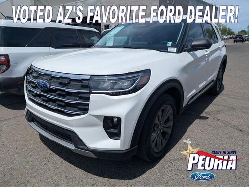 Star White Metallic Tri-Coat 2025 Ford Explorer Active