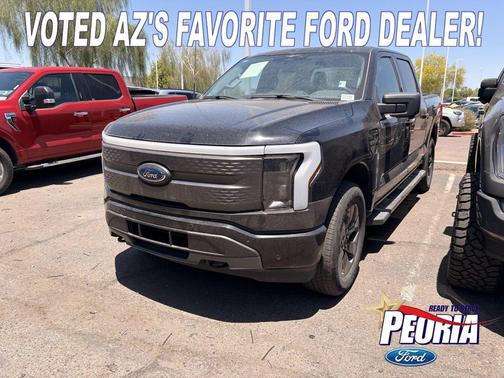 Agate Black Metallic 2023 Ford F-150 Lightning XLT