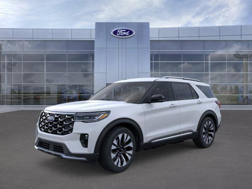 Space White Metallic 2026 Ford Explorer Platinum