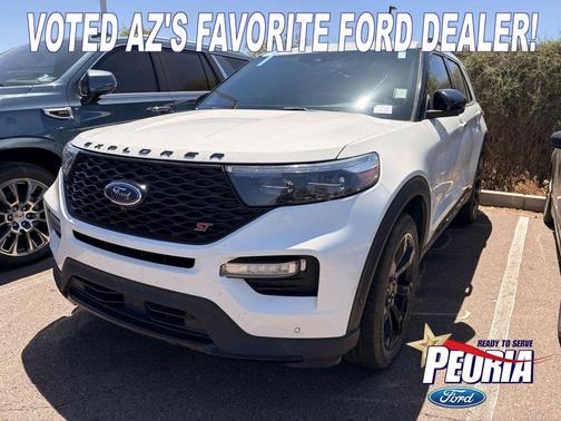 Star White Metallic Tri-Coat 2022 Ford Explorer ST