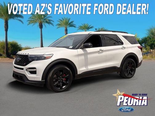 Star White Metallic Tri-Coat 2022 Ford Explorer ST