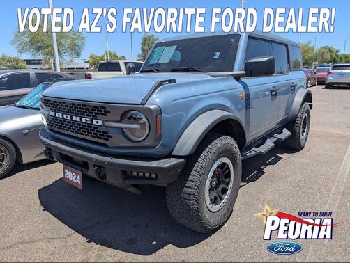 Azure Gray Metallic Tri-Coat 2024 Ford Bronco Badlands