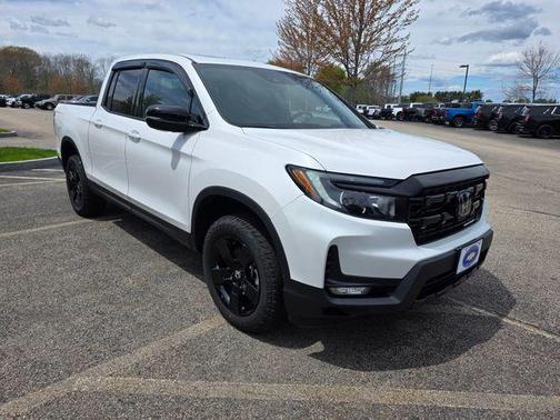 Platinum White 2025 Honda Ridgeline Black