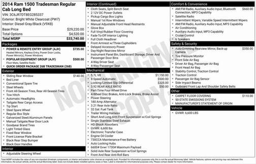 2014 RAM 1500 Tradesman