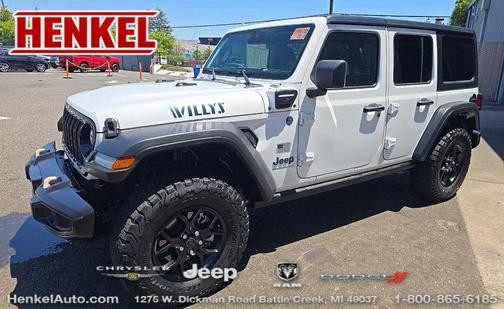Bright White Clearcoat 2024 Jeep Wrangler 4xe Willys