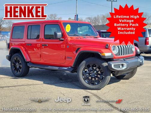 Firecracker Red Clearcoat 2025 Jeep Wrangler 4xe Sahara