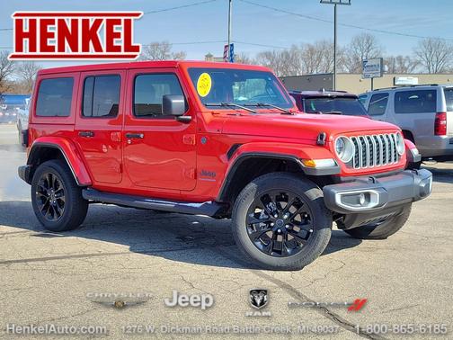 Firecracker Red Clearcoat 2025 Jeep Wrangler 4xe Sahara