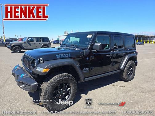 Black Clearcoat 2024 Jeep Wrangler 4xe Willys