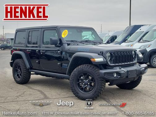 Black Clearcoat 2025 Jeep Wrangler 4xe Willys