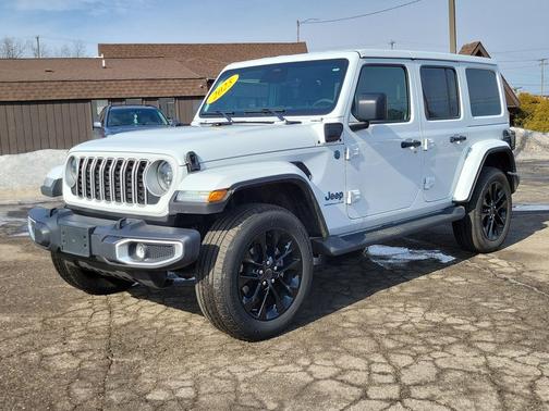 Bright White Clearcoat 2025 Jeep Wrangler 4xe Sahara