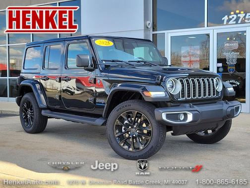 Black Clearcoat 2025 Jeep Wrangler 4xe Sahara
