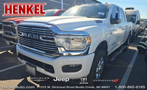 Bright White Clearcoat 2023 RAM 2500 Laramie Crew Cab 4x4 6'4' Box
