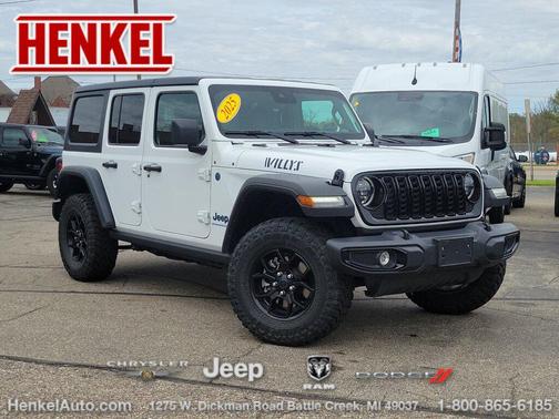 Bright White Clearcoat 2025 Jeep Wrangler 4xe Willys