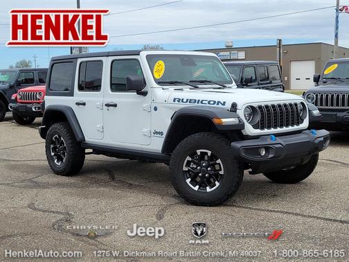 Bright White Clearcoat 2025 Jeep Wrangler 4xe Rubicon