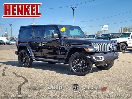 Black Clearcoat 2025 Jeep Wrangler 4xe Sahara