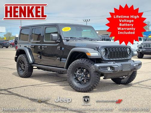Black Clearcoat 2025 Jeep Wrangler 4xe Willys