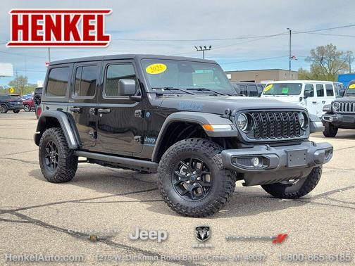 Black Clearcoat 2025 Jeep Wrangler 4xe Willys
