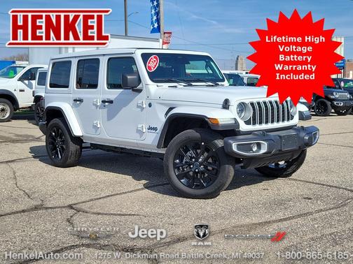 Bright White Clearcoat 2025 Jeep Wrangler 4xe Sahara