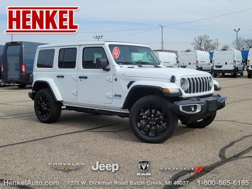 Bright White Clearcoat 2025 Jeep Wrangler 4xe Sahara