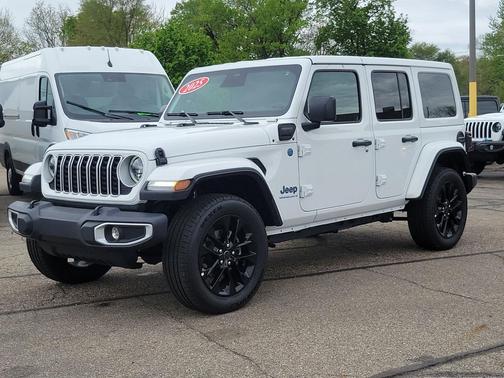 Bright White Clearcoat 2025 Jeep Wrangler 4xe Sahara