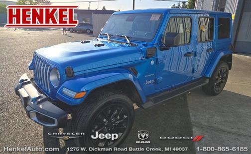 Hydro Blue Pearlcoat 2022 Jeep Wrangler Unlimited 4xe Sahara