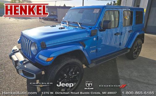 Hydro Blue Pearlcoat 2022 Jeep Wrangler Unlimited 4xe Sahara