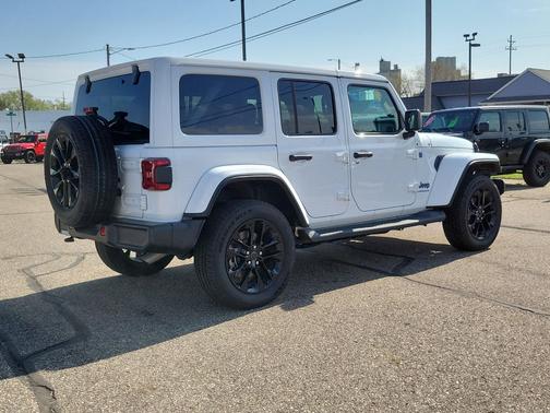 Bright White Clearcoat 2025 Jeep Wrangler 4xe Sahara