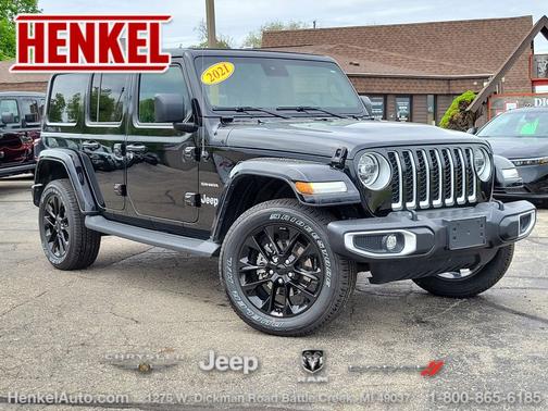 Black Clearcoat 2021 Jeep Wrangler Unlimited 4xe Sahara