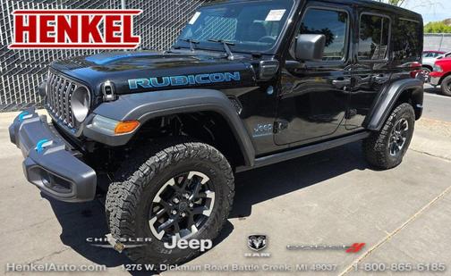 Black Clearcoat 2024 Jeep Wrangler 4xe Rubicon