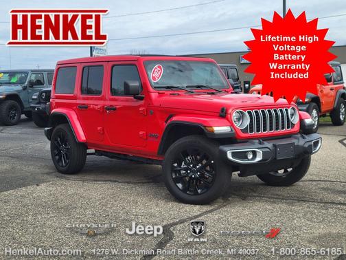 Firecracker Red Clearcoat 2025 Jeep Wrangler 4xe Sahara
