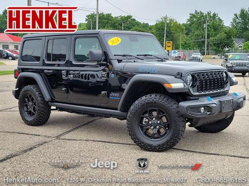 Black Clearcoat 2024 Jeep Wrangler 4xe Willys