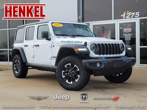 Bright White Clearcoat 2025 Jeep Wrangler 4xe Rubicon