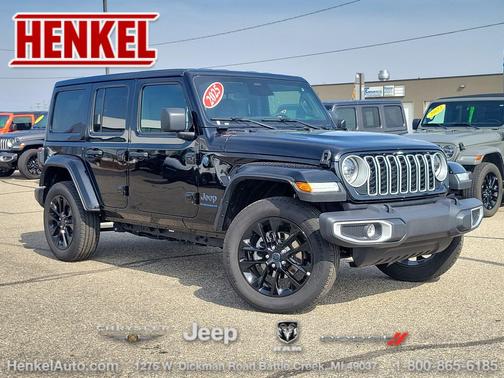 Black Clearcoat 2025 Jeep Wrangler 4xe Sahara