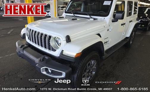 Bright White Clearcoat 2024 Jeep Wrangler 4-Door Sahara 4x4