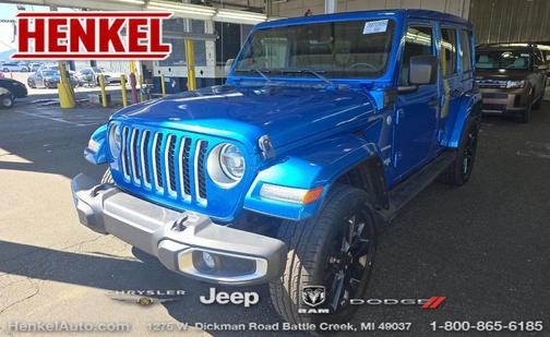 Hydro Blue Pearlcoat 2021 Jeep Wrangler Unlimited 4xe Sahara
