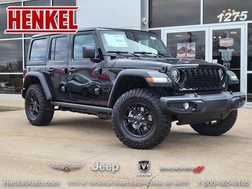 Black Clear-Coat Exterior Paint 2026 Jeep Wrangler Willys