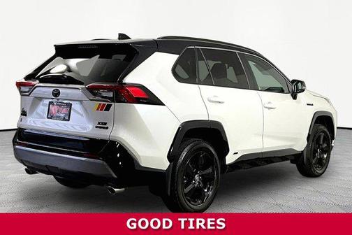 Blizzard Pearl/Midnight Black Metallic 2021 Toyota RAV4 Hybrid SE