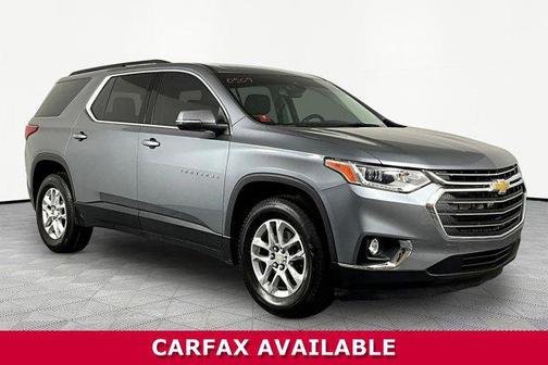 Satin Steel Metallic 2021 Chevrolet Traverse LT Leather