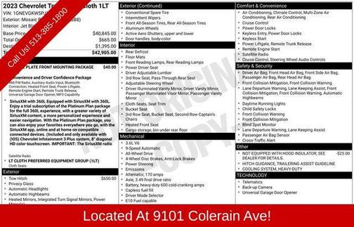 Mosaic Black Metallic 2023 Chevrolet Traverse LT Cloth