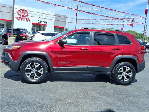 Red 2017 Jeep Cherokee Trailhawk