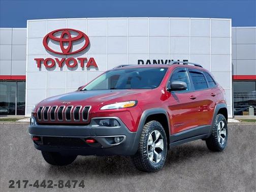 Red 2017 Jeep Cherokee Trailhawk
