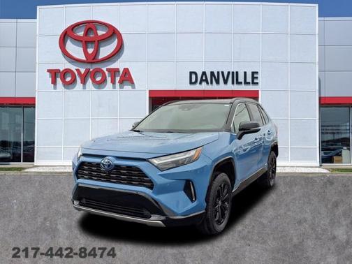 Blue 2022 Toyota RAV4 Hybrid SE