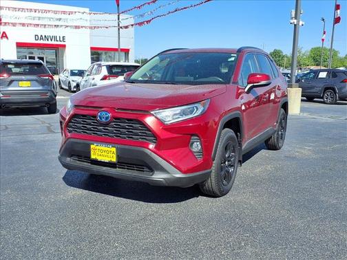 Red 2019 Toyota RAV4 Hybrid XLE