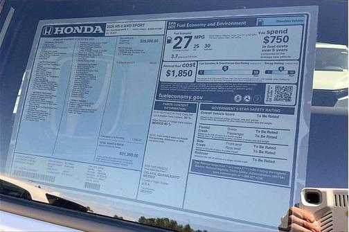 2026 Honda HR-V AWD Sport