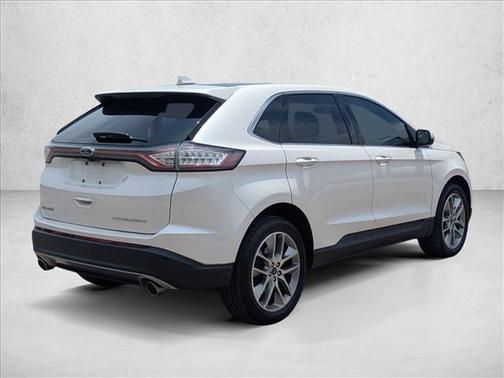 White Platinum Metallic Tri-Coat 2018 Ford Edge Titanium