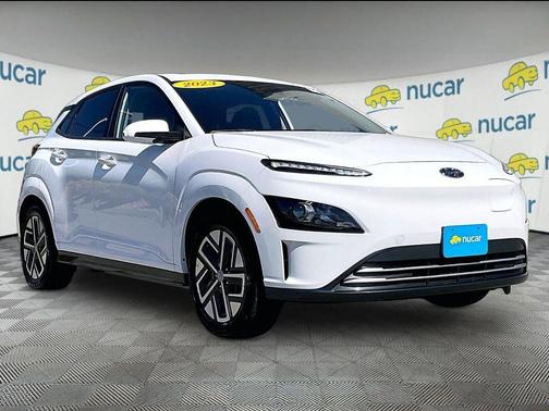 Lunar White 2023 Hyundai KONA EV SEL