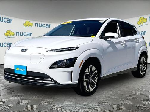 Lunar White 2023 Hyundai KONA EV SEL