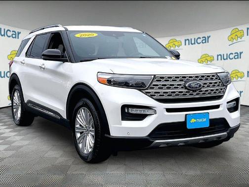 Star White Metallic Tri-Coat 2020 Ford Explorer Limited