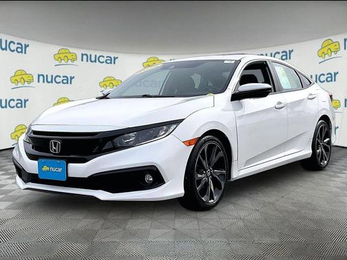 Platinum White Pearl 2019 Honda Civic Sport