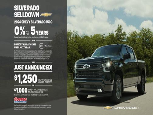 Summit White 2026 Chevrolet Silverado 1500 RST